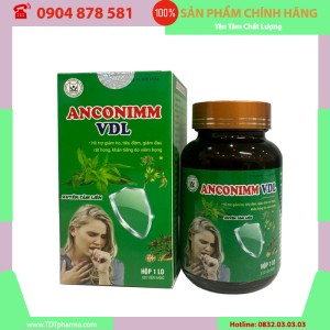 Anconimm VDL Viện Dược Liệu Trung Ương - cao khô Xuyên tâm liên và Tỏi. Hộp 30 viên