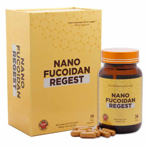 Nano Fucoidan Regest - Hỗ trợ điều trị ung thư vú, ung thư cổ tử cung. Hộp 30 viên