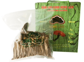 Nấm lim xanh nông lâm thái lát hộp 1kg